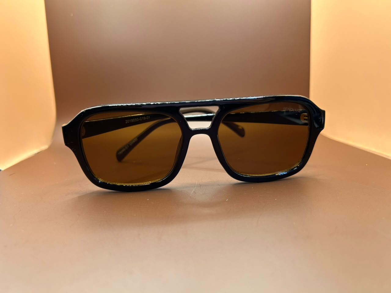 Óculos de Sol Retrô Aviador com Lentes Ambar - Estilo Vintage