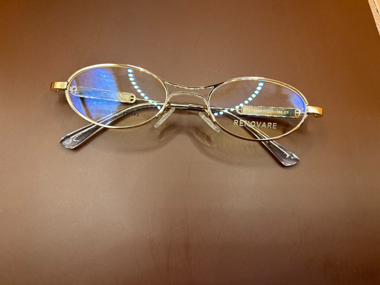 Óculos de Grau Feminino Renovare Metal Oval Dourado