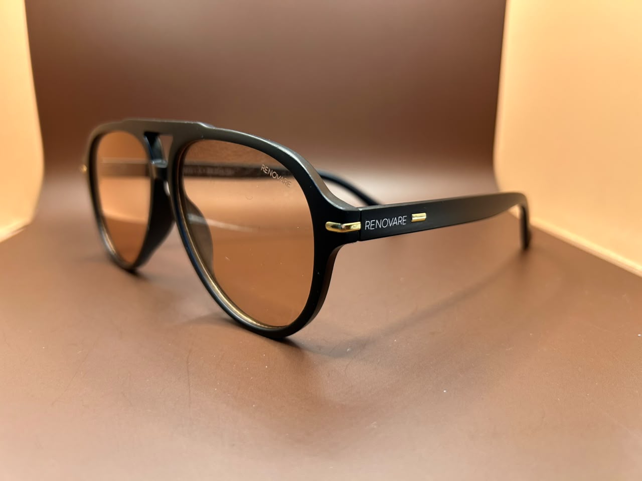 Foto adicional — Óculos de Sol Aviador Bold - Lentes Âmbar (Proteção UV400) Renovare